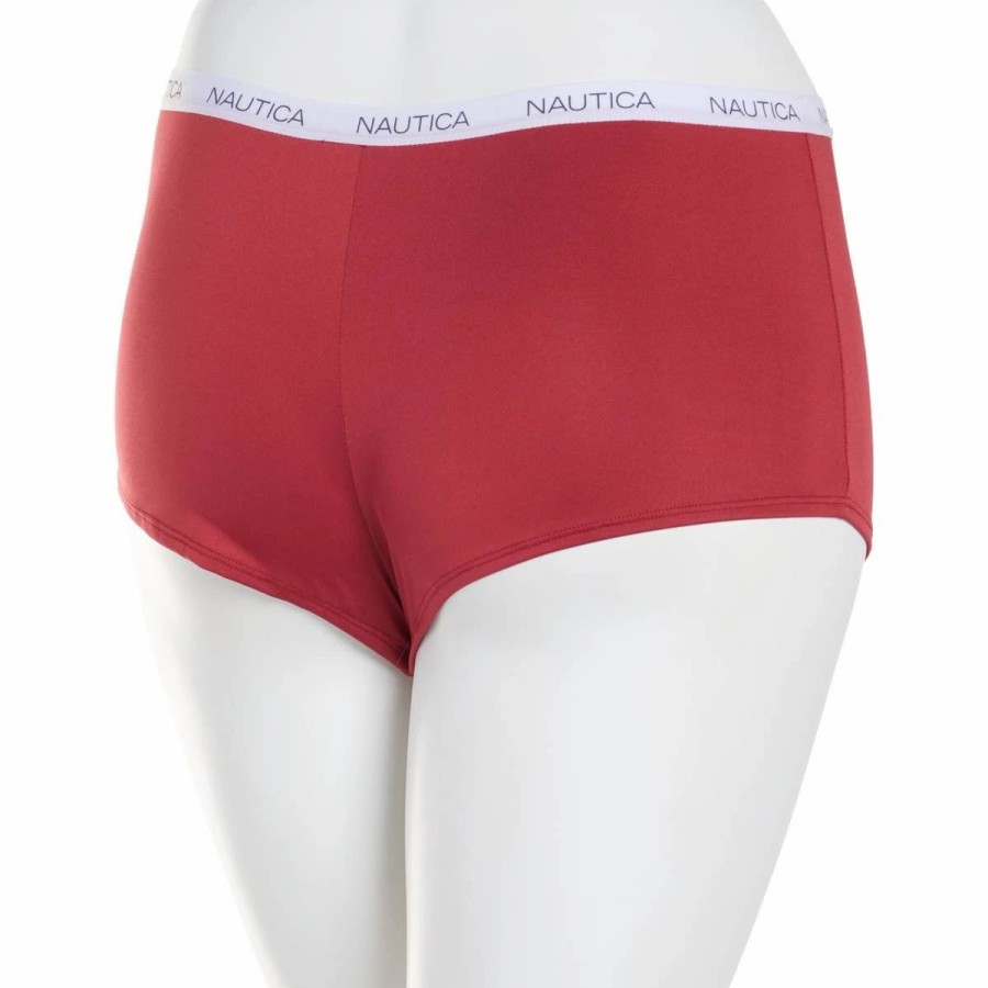 Underwear * | Underwear Plus Size Nautica Micro Boyleg Panties Nt9695Bl