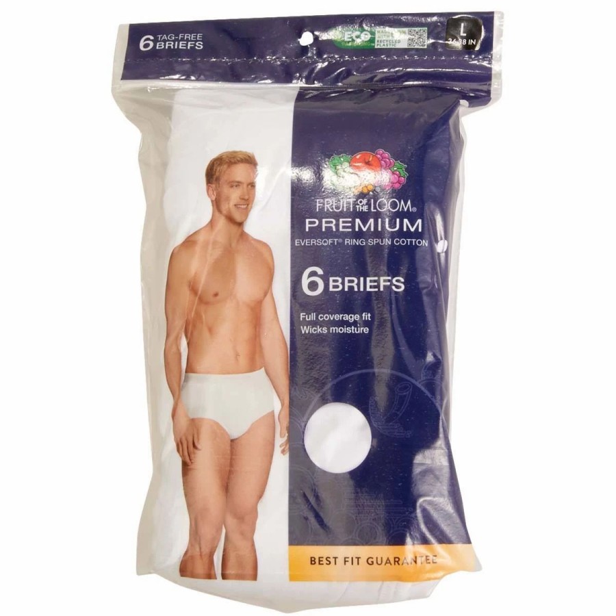 Underwear * | Underwear Mens Fruit Of The Loom 6Pk. Briefs