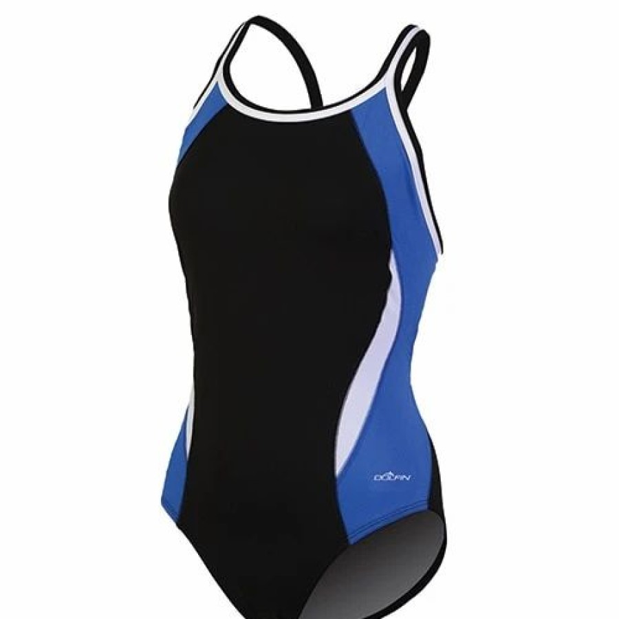 Swimsuits * | Swimsuits Womens Dolfin Color Block Dbx Back One Piece Swimsuit