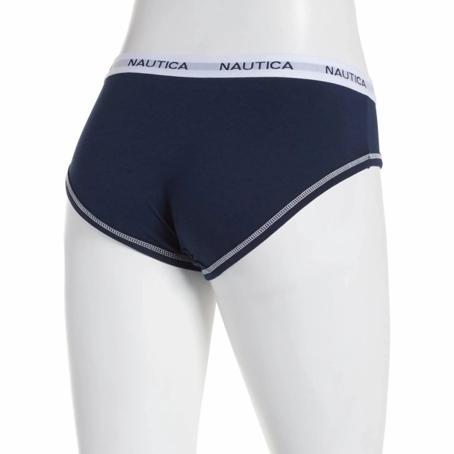 Underwear * | Underwear Womens Nautica Nocturnal Navy Hipster Panties Nt4430Aq