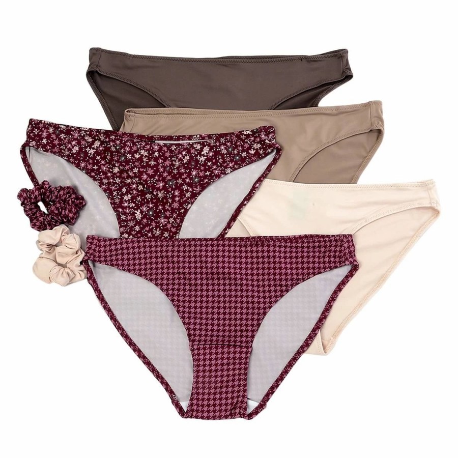 Underwear * | Underwear Womens Rene Rofe 5Pk. Micro Bikini Panties 327Sh5-P999L