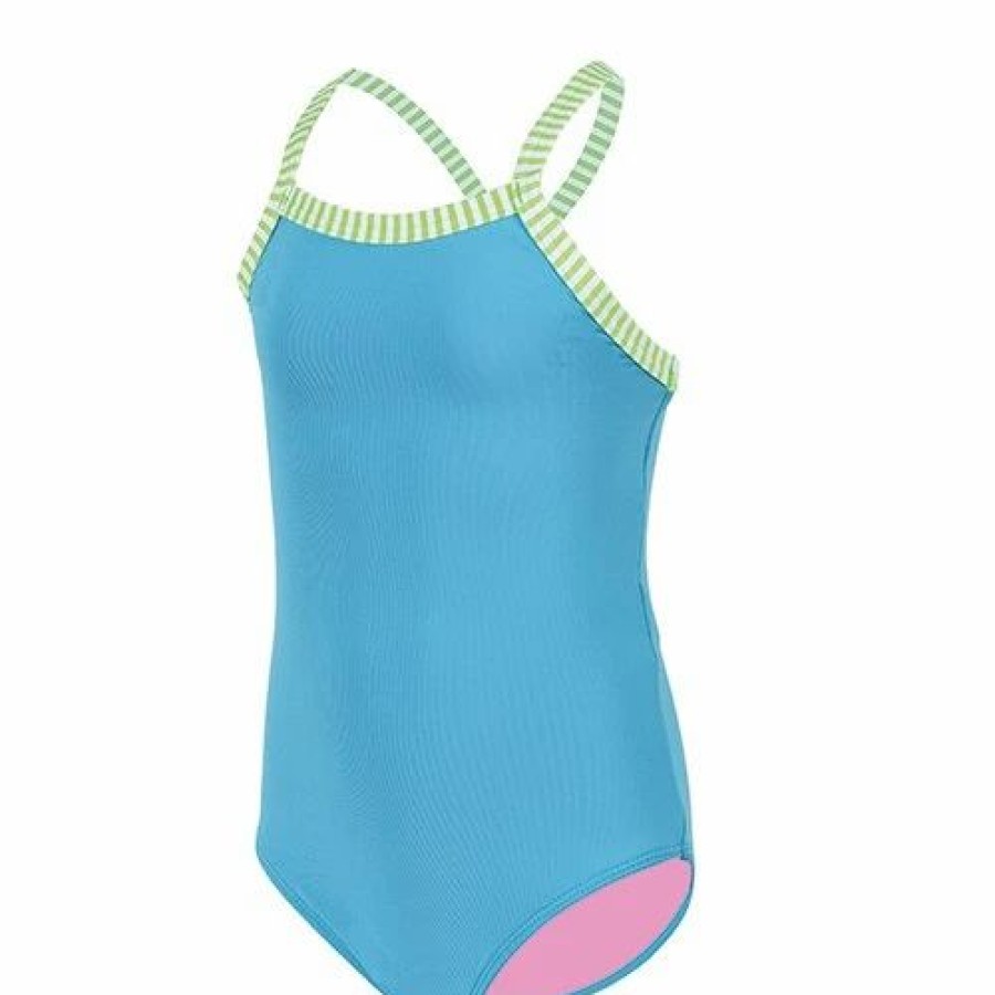 Swimsuits * | Swimsuits Toddler Girl Little Dolfin Uglies Solid One Piece Swimsuit