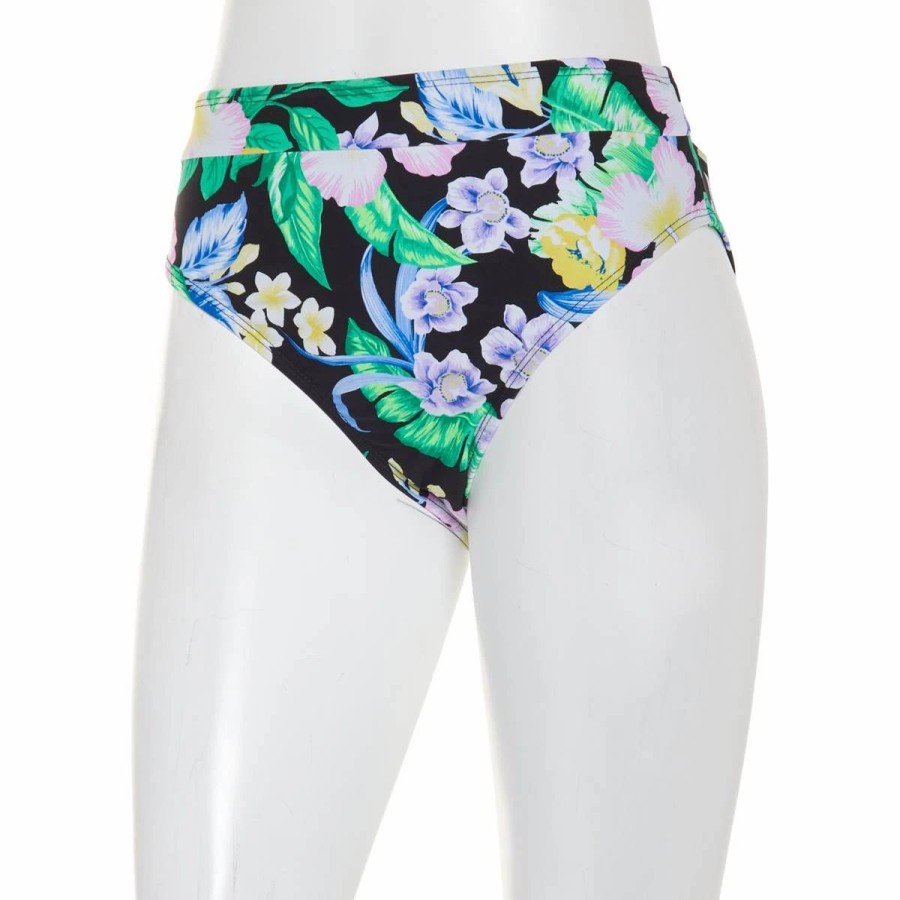 Swimsuits * | Swimsuits Juniors California Sunshine High Waisted High Leg Swim Bottoms