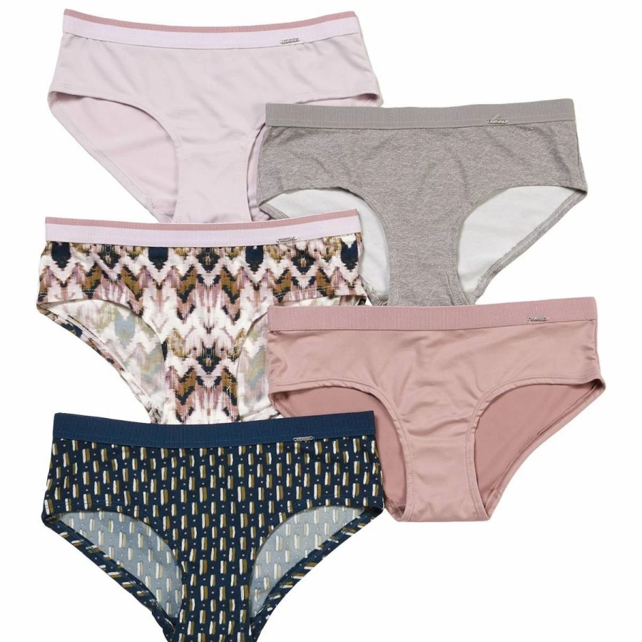 Underwear * | Underwear Womens Izod 5Pk. Hipster Panties 804228Bv