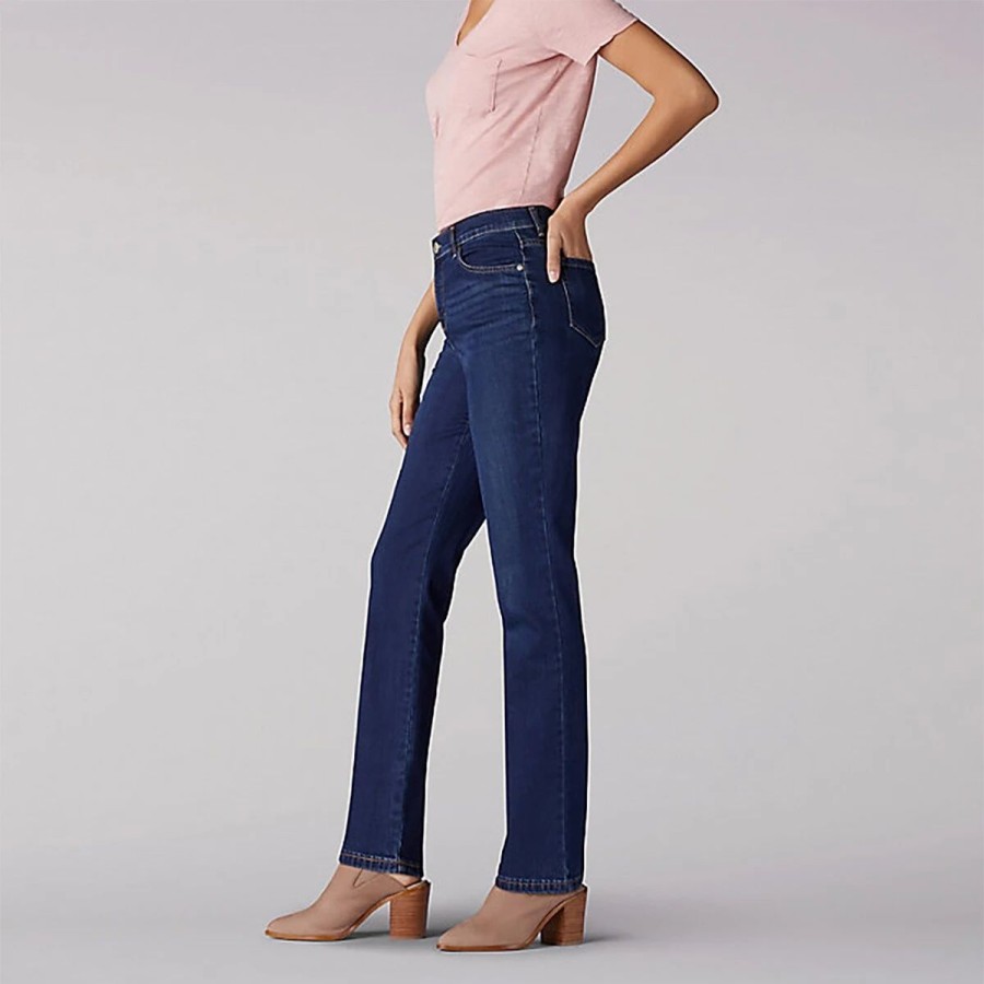 Jeans * | Petite Lee Instantly Slim Relaxed Fit Ellis Jeans Short