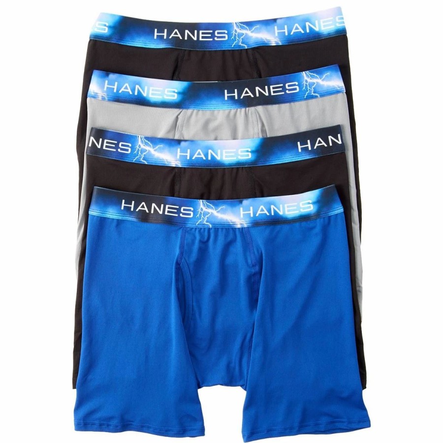 Underwear * | Underwear Mens Hanes Ultimate Sport X-Temp Long Leg Boxer Briefs