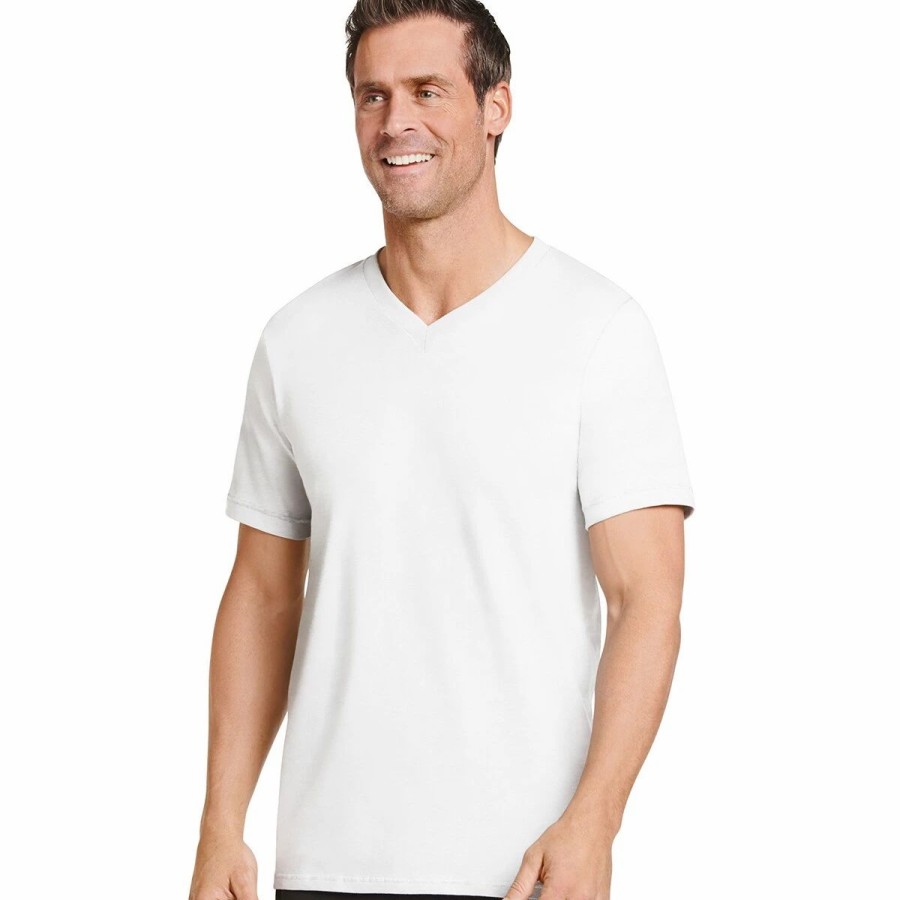 Underwear * | Underwear Mens Big & Tall Jockey 2Pk. Big Man Classic V-Neck T-Shirt