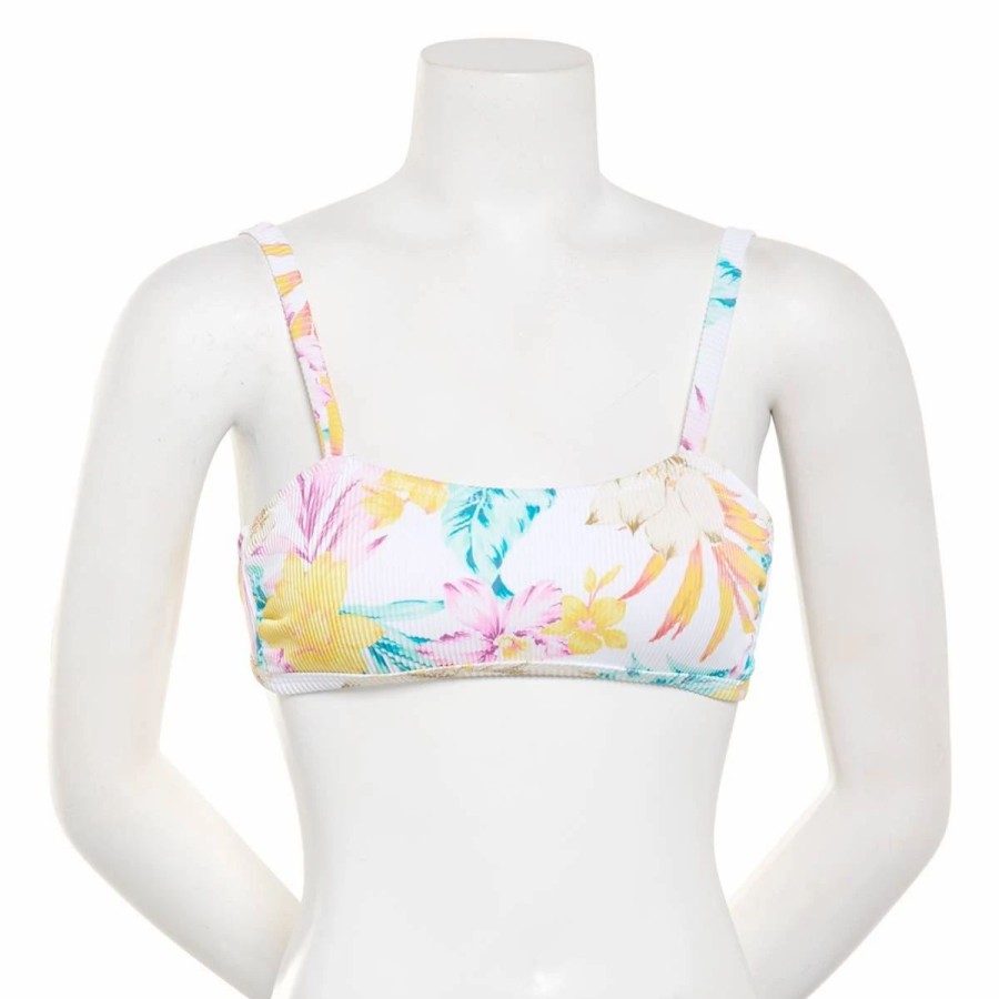 Swimsuits * | Swimsuits Juniors California Sunshine Rib Bralette Swim Top