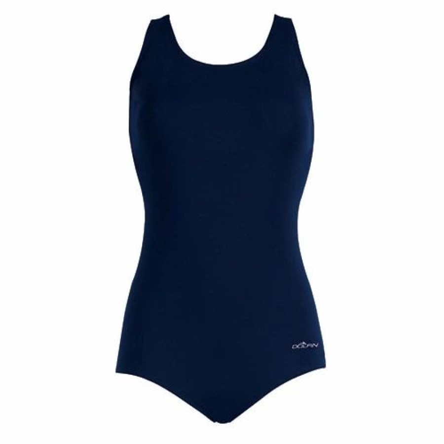 Swimsuits * | Swimsuits Womens Dolfin Conservative Lap One Piece Swimsuit Navy