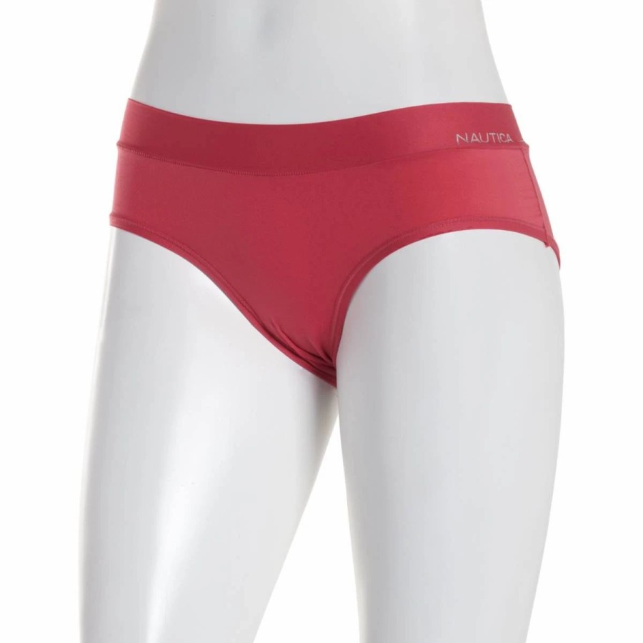 Underwear * | Underwear Womens Nautica Ultra Soft Nylon Hipster Panties Nt8546S