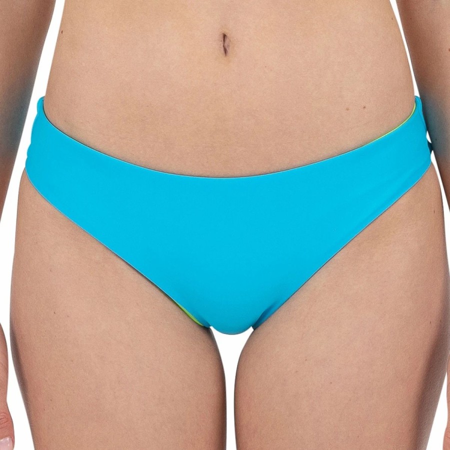 Swimsuits * | Swimsuits Juniors Cyn & Luca Becky Reversible Ruched Swim Bottoms