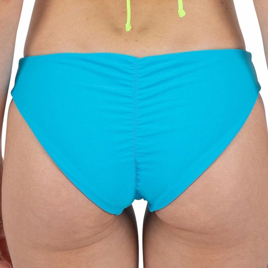 Swimsuits * | Swimsuits Juniors Cyn & Luca Becky Reversible Ruched Swim Bottoms