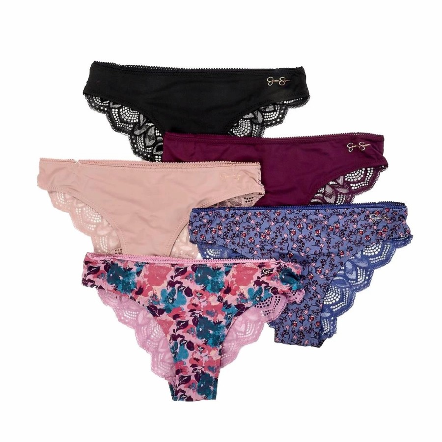 Underwear * | Underwear Women Jessica Simpson 5Pk. Tanga Bikini Panties