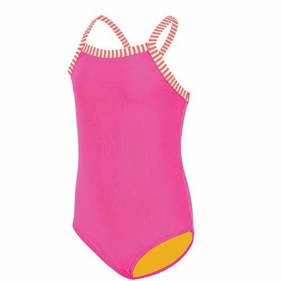 Swimsuits * | Swimsuits Toddler Girl Little Dolfin Uglies One Piece Swimsuit Pink