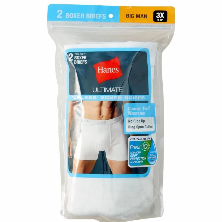 Underwear * | Underwear Mens Hanes Ultimate 2Pk. Big Man Boxer Briefs