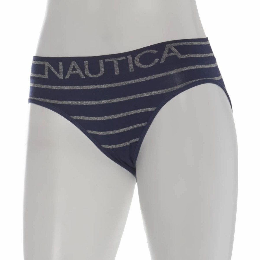 Underwear * | Underwear Womens Nautica Seamless Hipster Panties W/ Logo Waist Nt9894Aj