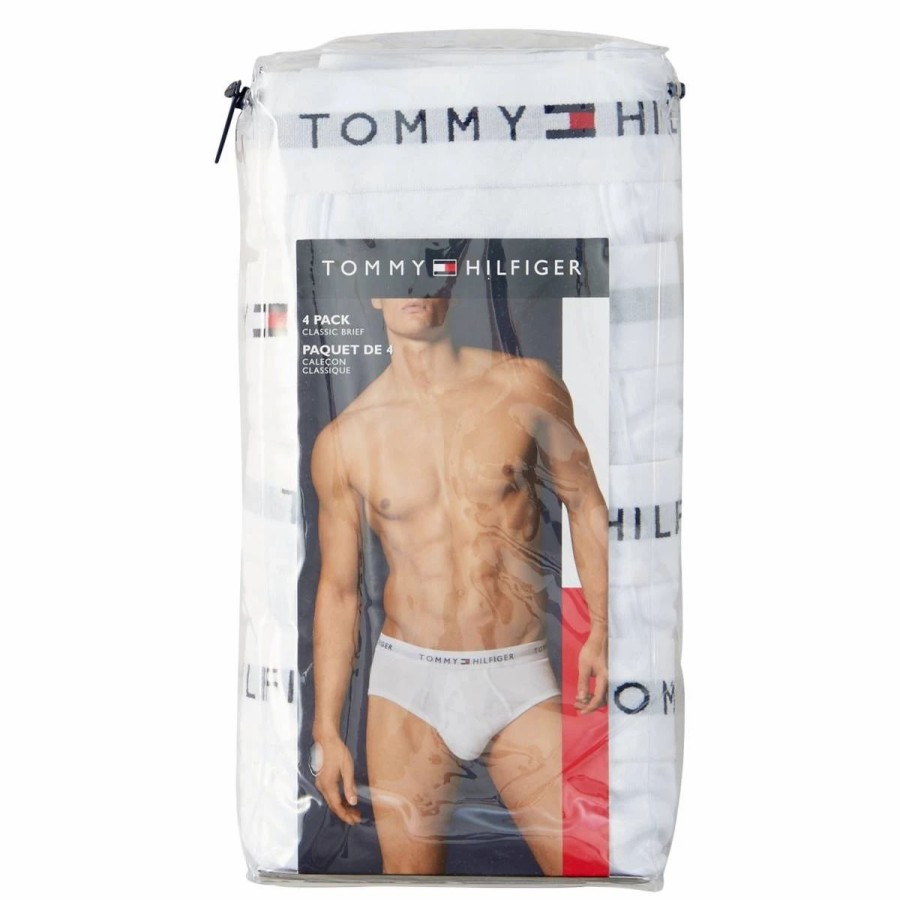 Underwear * | Underwear Mens Tommy Hilfiger 4Pk. Briefs Solid